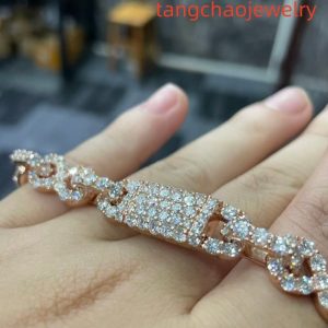 VVS Moissanite 9k Gold Miami Cuban Chain 9mm 9-inch