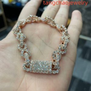 VVS Moissanite 9k Gold Miami Cuban Chain 9mm 9-inch