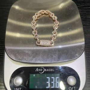 VVS Moissanite 9k Gold Miami Cuban Chain 9mm 9-inch