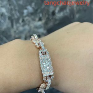 VVS Moissanite 9k Gold Miami Cuban Chain 9mm 9-inch