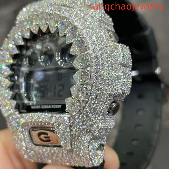 VVS Moissanite Casio G-SHOCK GM-6900 Black