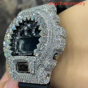 VVS Moissanite Casio G-SHOCK GM-6900 Black