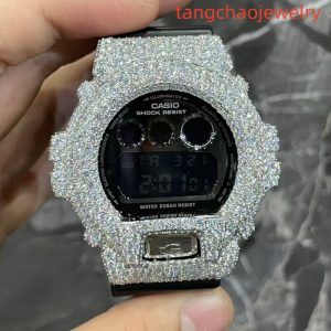 VVS Moissanite Casio G-SHOCK GM-6900 Black