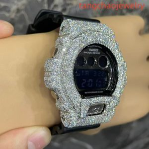 VVS Moissanite Casio G-SHOCK GM-6900 Black