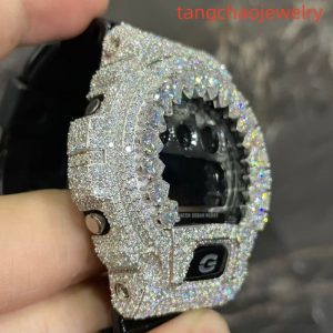 VVS Moissanite Casio G-SHOCK GM-6900 Black