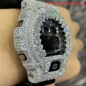VVS Moissanite Casio G-SHOCK GM-6900 Black