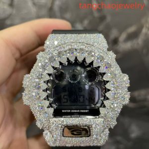 VVS Moissanite Casio G-SHOCK GM-6900 Black