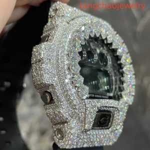 VVS Moissanite Casio G-SHOCK GM-6900 Black