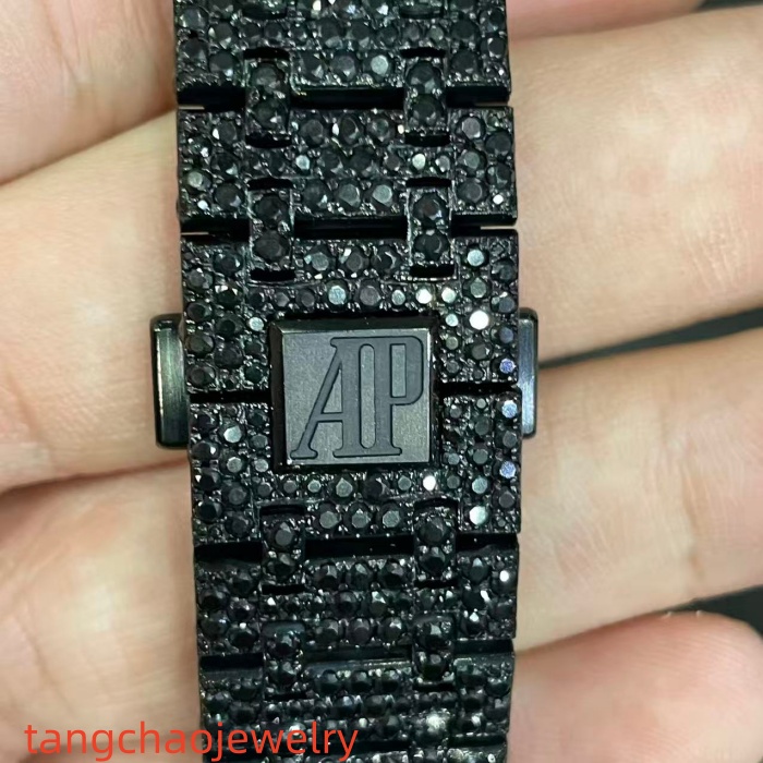VVS Moissanite Audemars Piguet 15400 41MM black gold-plated