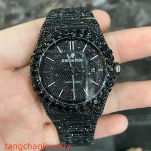 VVS Moissanite Audemars Piguet 15400 41MM black gold-plated