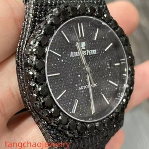 VVS Moissanite Audemars Piguet 15400 41MM black gold-plated