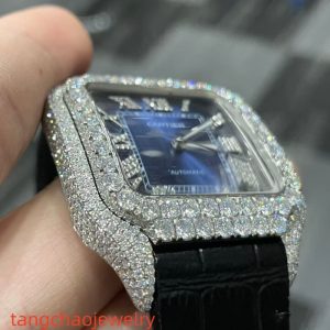 VVS Moissanite Cartier Santos WSSA0009 Blue