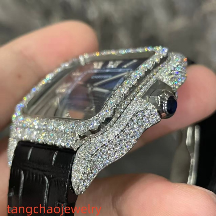 VVS Moissanite Cartier Santos WSSA0009 Blue