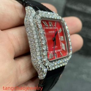 VVS Moissanite Cartier Santos WSSA0009 Red