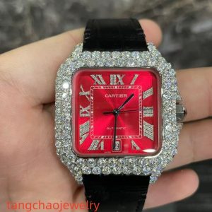 VVS Moissanite Cartier Santos WSSA0009 Red