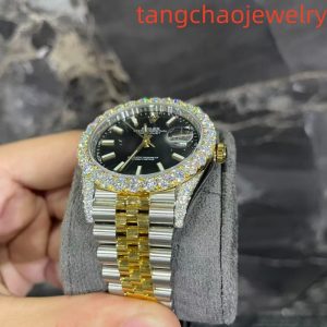 VVS Moissanite Rolex Datejust 41mm (Black)