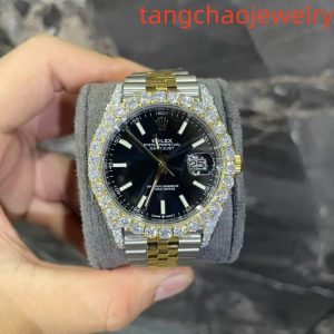 VVS Moissanite Rolex Datejust 41mm (Black)